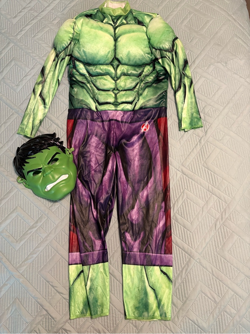Hulk Boys Padded Halloween Costume Size Kids Medium With Mask New Without Tags